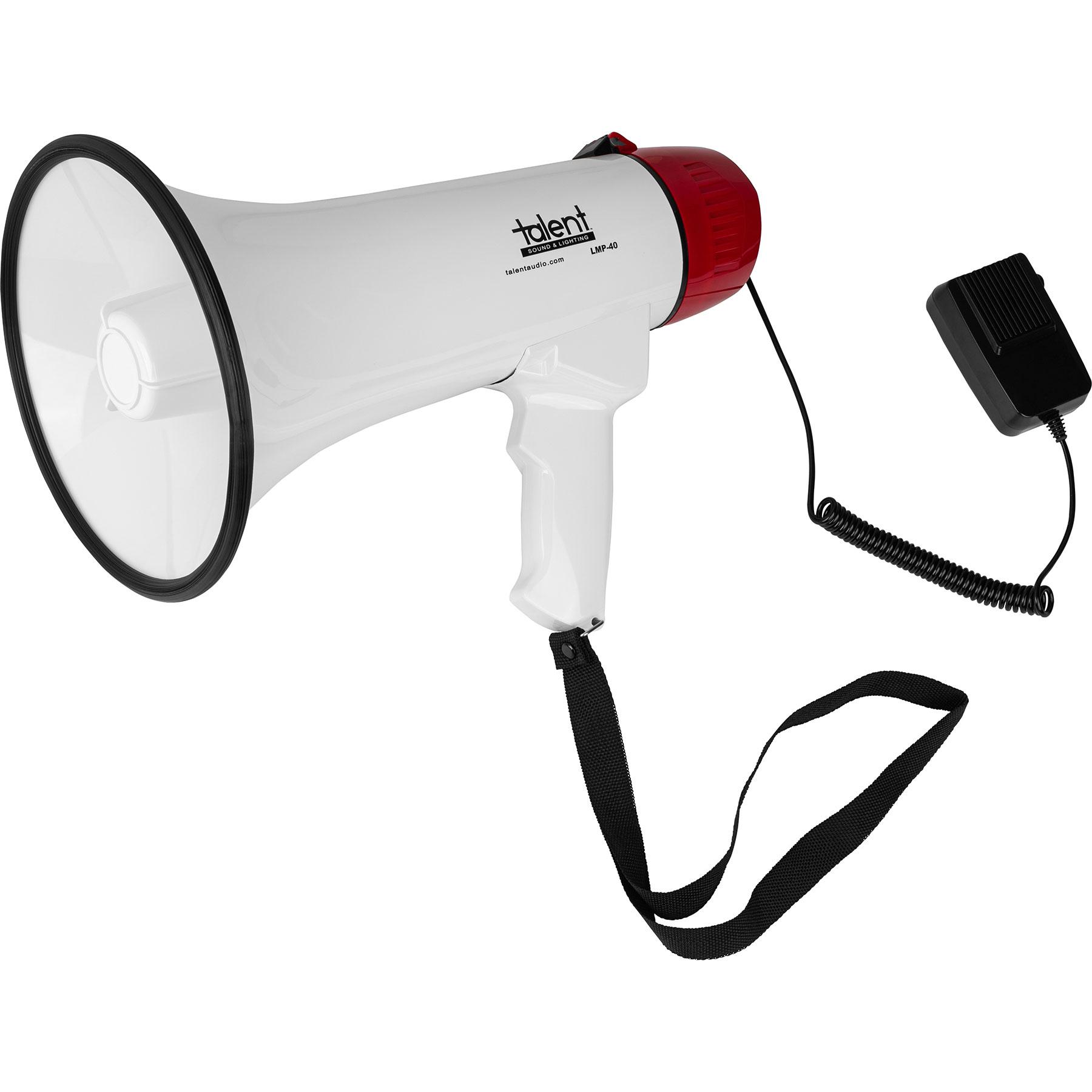 Talent LMP40 Megaphone with Portable Rechargeable Battery Included 40W